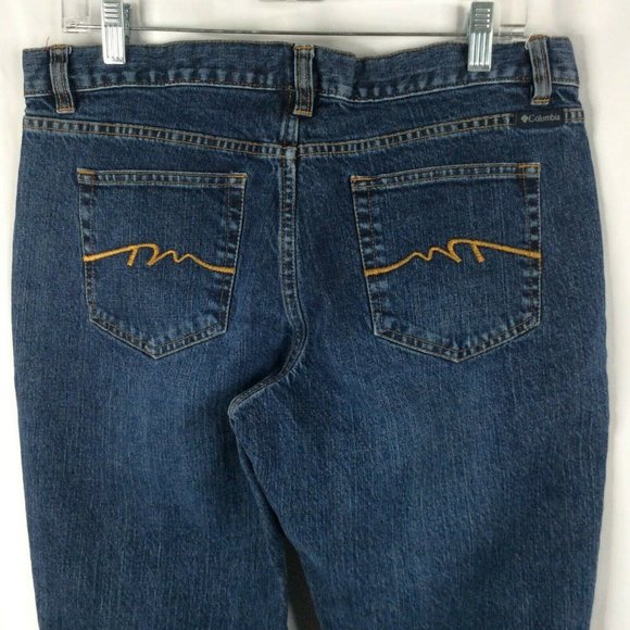 Columbia Lean Boot Cut Jeans Womens Size 12 Dark Wash Denim 34x31 - Picture 5 of 8